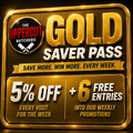 Gold Pass - 6 FREE ENTRIES